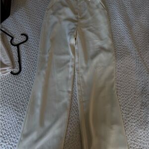 Elegant Cream Wide-Leg Trousers